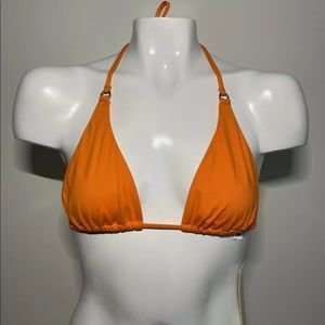 L*Space By Monica Wise 🍊 Tangerine Orange Malibu Swimsuit Bikini Top Medium